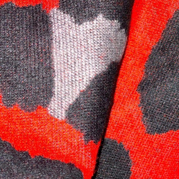 Red Leopard Printed Knitted Cozy Cardigan - Picture 3 of 4